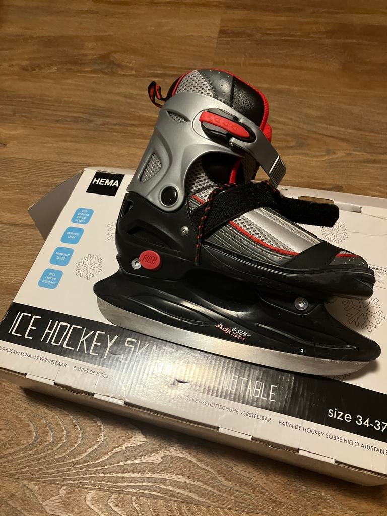 Schaatsen maat 34 35 36 37 verstelbaar ijshockey, Ophalen of Verzenden, Zo goed als nieuw, IJshockeyschaatsen, Nijdam