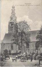 Vlissingen, St. Jacobskerk, veel Volk, Hondenkar, gel. 1911, Verzenden, Voor 1920, Gelopen, Zeeland