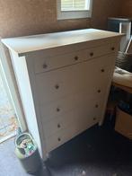 Witte commode met lades, Ophalen, Gebruikt, 100 tot 150 cm, 50 tot 100 cm