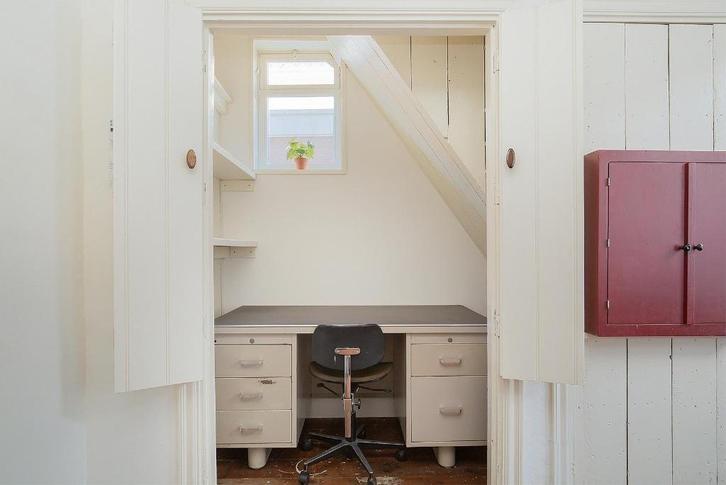 Vintage stalen Ahrend bureau, Huis en Inrichting, Bureaus, Gebruikt, Bureau, Ophalen