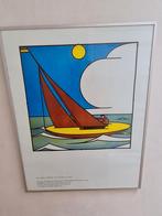 Kleurenlitho "De Zeilboot" van Willem van Leusden, De Stijl., Antiek en Kunst, Kunst | Litho's en Zeefdrukken, Ophalen