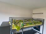 Hoogslaper Svärta met Bureau en Metalen Kasten, Ophalen, Eenpersoons, Zo goed als nieuw, 200 cm
