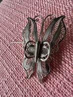 Zilveren Filigraan Vlinder Broche Vintage, Ophalen of Verzenden, Zo goed als nieuw, 4 tot 7 cm, Zilver
