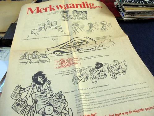 Cartoons Reclame Promotie Algemeen Dagblad 1971., Verzamelen, Merken en Reclamevoorwerpen, Gebruikt, Overige typen, Ophalen of Verzenden