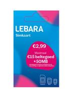 Lebara simkaarten 800 stuks beschikbaar, Telecommunicatie, Prepaidkaarten en Simkaarten, Ophalen of Verzenden, Zo goed als nieuw