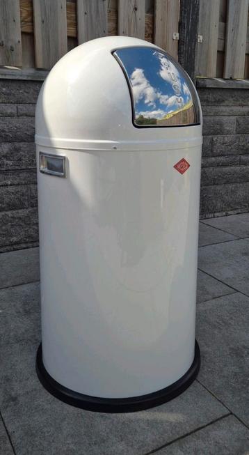 Afvalbak pushboy Wesco 50 liter 75,5cm hoog wit beschikbaar voor biedingen