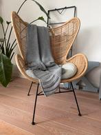 Fauteuil rotan HK living, Huis en Inrichting, Stoelen, Ophalen, Zo goed als nieuw, Bruin, Eén