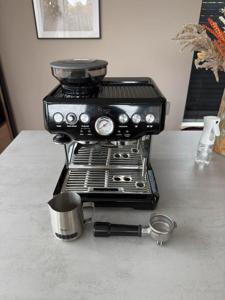 Sage Barista Express - Zwart Sezam Espressomachine, Witgoed en Apparatuur, Koffiezetapparaten, Zo goed als nieuw, Koffiebonen