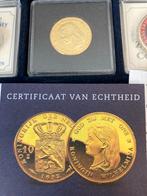 Vergulden 10 Gulden Wilhelmina 1892 Herslag, Koningin Wilhelmina, Losse munt, 10 gulden, Goud