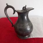 Tinnen Schenkkan met deksel. Gegraveerd en gemerkt., Antiek en Kunst, Antiek | Tin, Ophalen