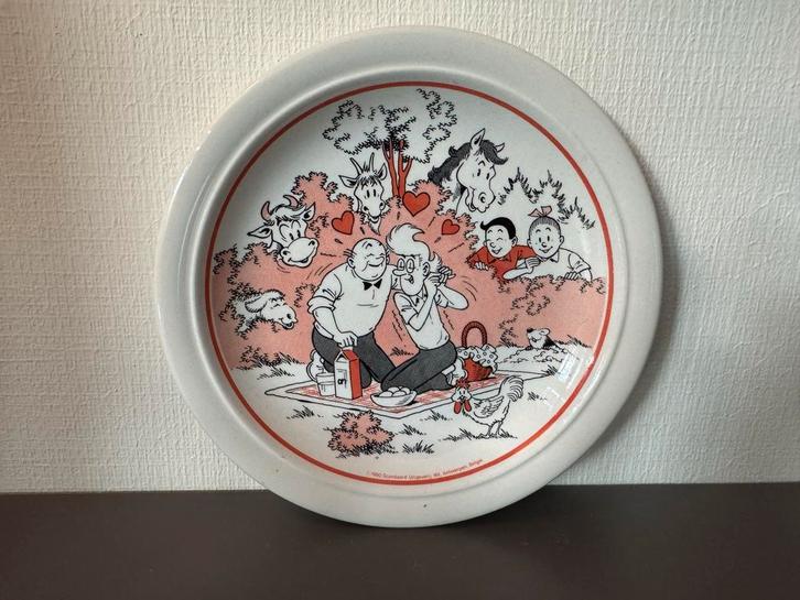 Suske en Wiske Bordje AH 1990, Huis en Inrichting, Woonaccessoires | Schalen en Manden, Gebruikt, Schaal, Rond, Kunststof, Ophalen of Verzenden