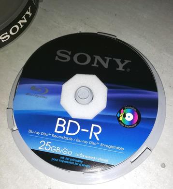 Div.Spindels á 10 Sony Bluray inkjet printable discs 25GB beschikbaar voor biedingen