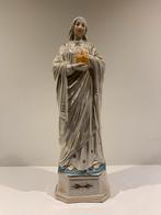 Antiek Maria Beeld met Gouden Accenten Religieus, Ophalen of Verzenden