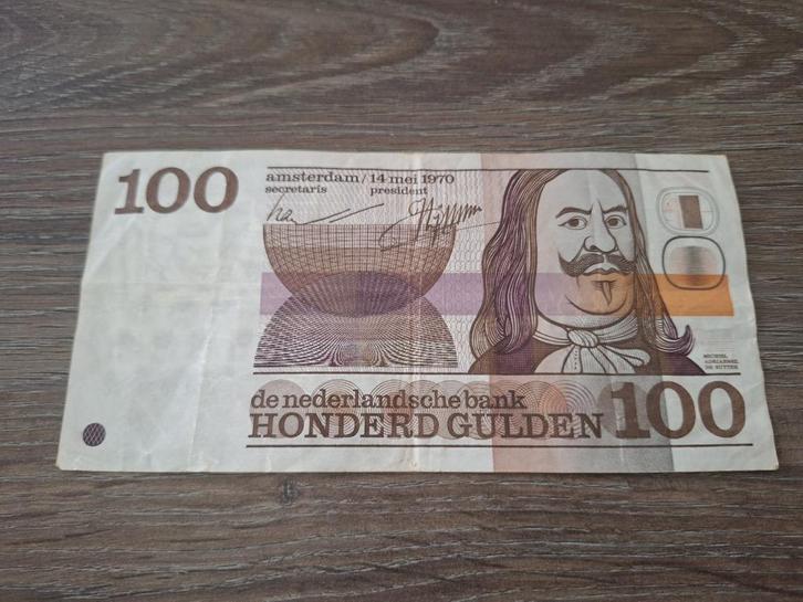 Biljet 100 gulden Michiel de Ruyter, 1970, Postzegels en Munten, Bankbiljetten | Nederland, 100 gulden, Ophalen of Verzenden