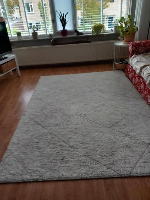 Vloerkleed, Huis en Inrichting, Stoffering | Tapijten en Kleden, Gebruikt, 150 tot 200 cm, 200 cm of meer, Rechthoekig, Wit, Ophalen of Verzenden