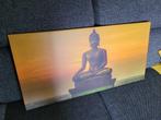 Buddha lijst boedha op houten frame 40 x 80 cm, Gebruikt, Ophalen of Verzenden, Schilderij, 75 tot 100 cm