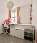 Halfhoogslaper met bureau, Ophalen, Zo goed als nieuw, Halfhoogslaper