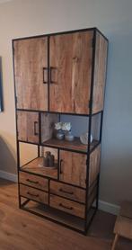 Mangohouten Vakkenkast, Huis en Inrichting, Kasten | Wandmeubels, Ophalen, Zo goed als nieuw, Minder dan 150 cm, 150 tot 200 cm