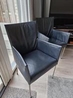 Zwart leren eetkamerstoelen Bert Plantagie, Huis en Inrichting, Stoelen, Ophalen, Gebruikt, Zwart, Leer