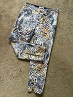 Brax broek, 7/8 lengte, chino, beige met blauw en geel, mt38, Maat 38/40 (M), Zo goed als nieuw, Driekwart, BRAX