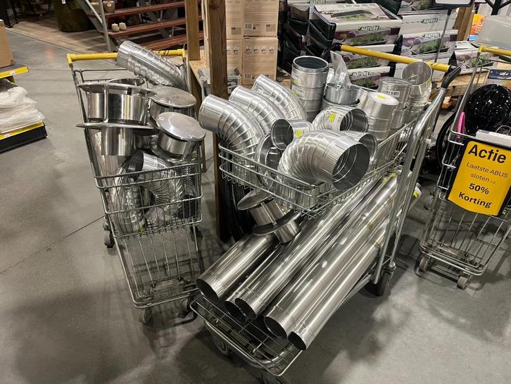 Opruiming Aluminium Afvoer, Doe-het-zelf en Verbouw, Buizen en Afvoer, Nieuw, Afvoer, Aluminium, Minder dan 2 meter, 80 mm of meer