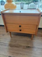 Vintage Houten naaikastje met Lades en klep + naaispullen, Ophalen, Minder dan 50 cm, Gebruikt, Onbekend