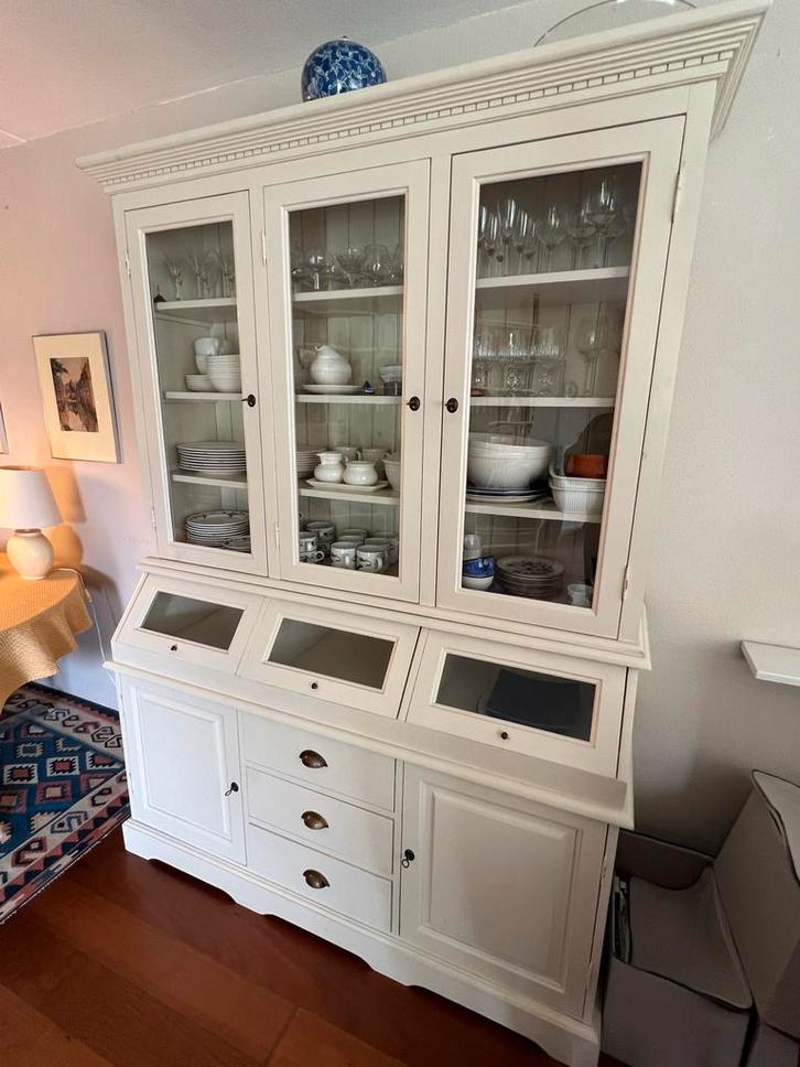 Mooie grutterskast, gebroken wit, Zeist, Huis en Inrichting, Kasten | Buffetkasten, Gebruikt, 200 cm of meer, 100 tot 150 cm, 50 tot 75 cm