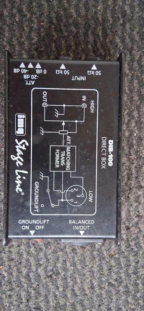 Stage Line DIB-100 Direct Box, Muziek en Instrumenten, Effecten, Gebruikt, Overige typen, Ophalen