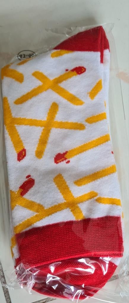 McDonald's Sokken Fries Ketchup Maat 43-46, Ophalen of Verzenden, Nieuw, Overige maten, Wit