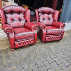 2 Chesterfield Springvale Suzanne fauteuils + BEZORGING, Chesterfield, Leer, Ophalen of Verzenden, Zo goed als nieuw