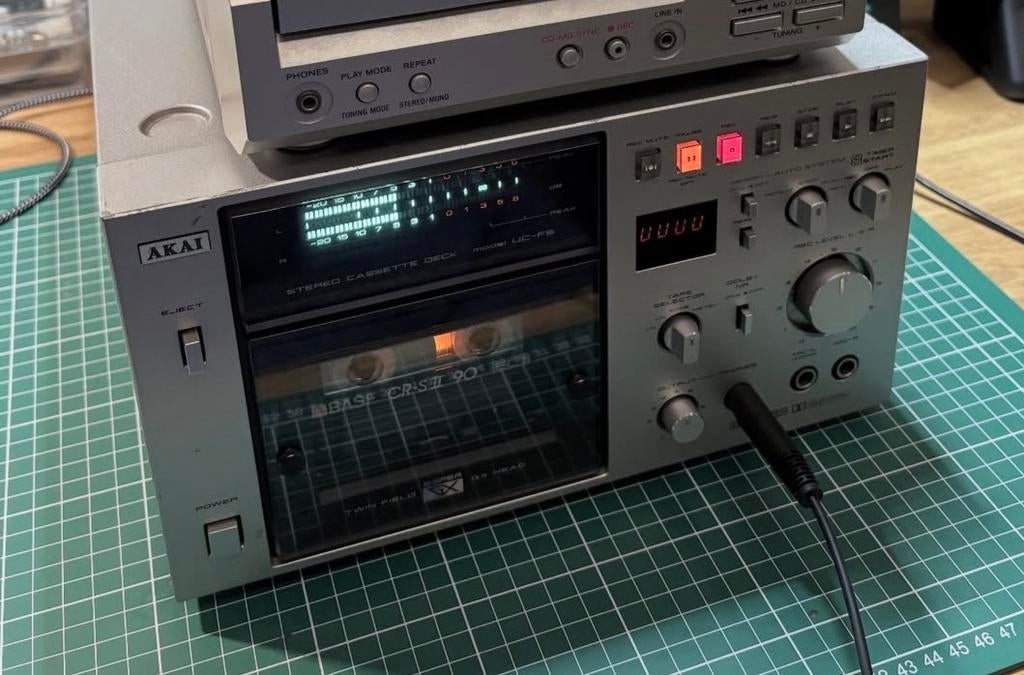 Zeldzaam Akai UC-F5 Cassettedeck, Audio, Tv en Foto, Cassettedecks, Enkel, Akai, Tape counter, Ophalen
