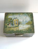 Decoratief Oud Douwe Egberts thee blikje in goede staat, Verzamelen, Blikken, Ophalen of Verzenden, Gebruikt, Thee, Douwe Egberts