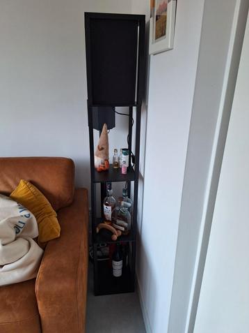 Lamp en smalle kast in 1 - Zwart beschikbaar voor biedingen