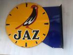 JAZ Dubbelzijdig Emaille Reclamebord – 1960 –, Verzamelen, Merken en Reclamevoorwerpen, Ophalen, Gebruikt, Reclamebord