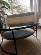 Salontafel Rayn, Minder dan 50 cm, Glas, Rond, Gebruikt