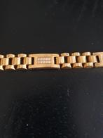 Armband model Rolex met 40 zirkonias  LAATSTE € 50,-, Ophalen of Verzenden, Nieuw, Goud, Goud