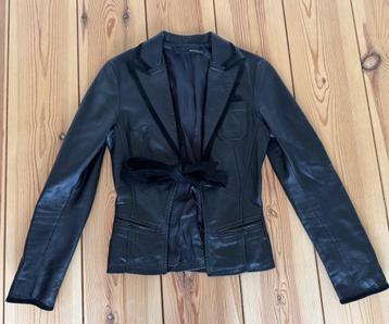 AnnaRita N - jas / blazer - Zwart Leer - maat 44 (maat 40) beschikbaar voor biedingen