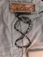 Tasbih Gebedsketting Zwart/Wit, Sieraden, Tassen en Uiterlijk, Kettingen, Ophalen of Verzenden, Zo goed als nieuw, Zwart, Steen of Mineraal