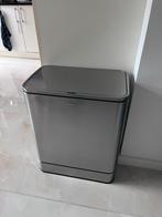 Prullenbak Simplehuman sensor zilver 55L, 50 tot 75 cm, 40 liter of meer, Ophalen of Verzenden, Zo goed als nieuw