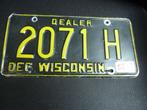 Kentekenplaat licenseplate Wisconsin Dealer USA, Auto's, Gebruikt, Ophalen of Verzenden