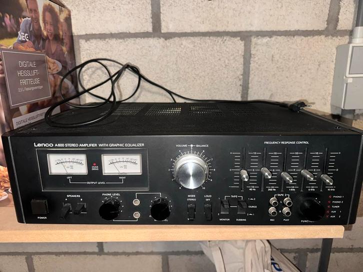 Lenco A600 Stereo Versterker met Equalizer - Vintage, Audio, Tv en Foto, Versterkers en Receivers, Gebruikt, Stereo, 60 tot 120 watt