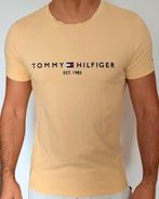 Tommy Hilfiger Organic Cotton Shirt Geel | Maat M | Stretch, Ophalen of Verzenden, Zo goed als nieuw, Maat 52/54 (L), Geel