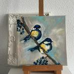 pimpelmeesje ~ kleintje kunst schilderij ~ atelier, Ophalen of Verzenden, Nieuw, Schilderij, Minder dan 50 cm