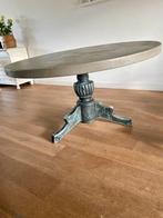 Mooie ronde eettafel, betonlook, brocante, doorsnede 142cm, Huis en Inrichting, Tafels | Eettafels, Ophalen, Overige materialen