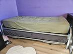 Gratis: Metalen eenpersoonsbed met uitschuifbaar extra bed, Ophalen, Gebruikt, 90 cm, Eenpersoons