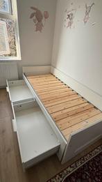 Ikea BRIMNES bed met lades - wit, 80x200 cm, Gebruikt, Eenpersoons, Wit, Ophalen of Verzenden