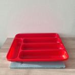 Vintage Hema rode kunststof bestekbak, Ophalen of Verzenden, Zo goed als nieuw