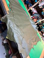 Soldaat groen kalfs leer lappen 1-1,1mm dik soepel&glad A2-1, Bruin, 120 cm of meer, Ophalen of Verzenden, Zo goed als nieuw