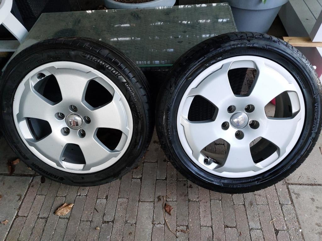 Velgen set VW Audi Seat Skoda 17inch  5X112 naaf 57.1 ET 48, Ophalen