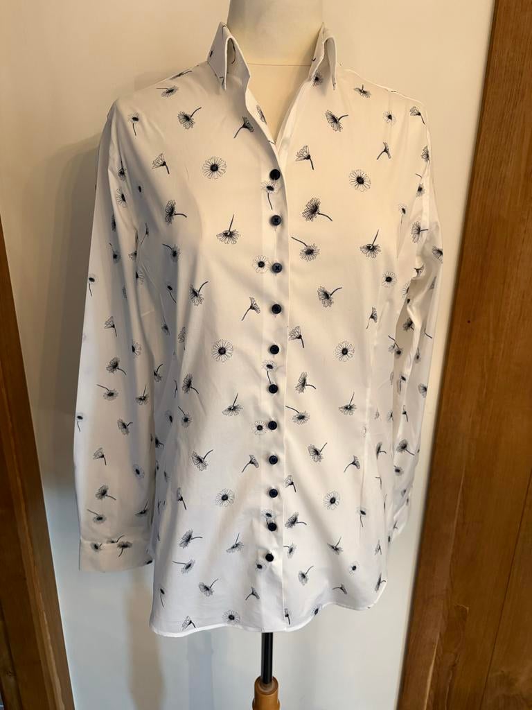 Cavallaro blouse maat 44 met bloemenprint, Kleding | Dames, Ophalen of Verzenden, Zo goed als nieuw, Maat 42/44 (L), Wit